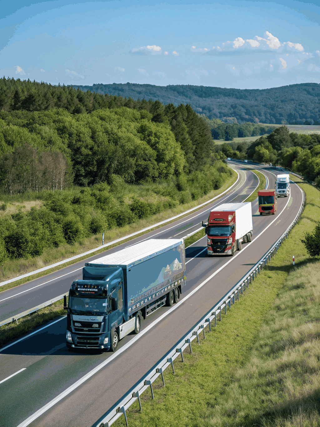 Blacque Diamonds Logistics fleet on the highway