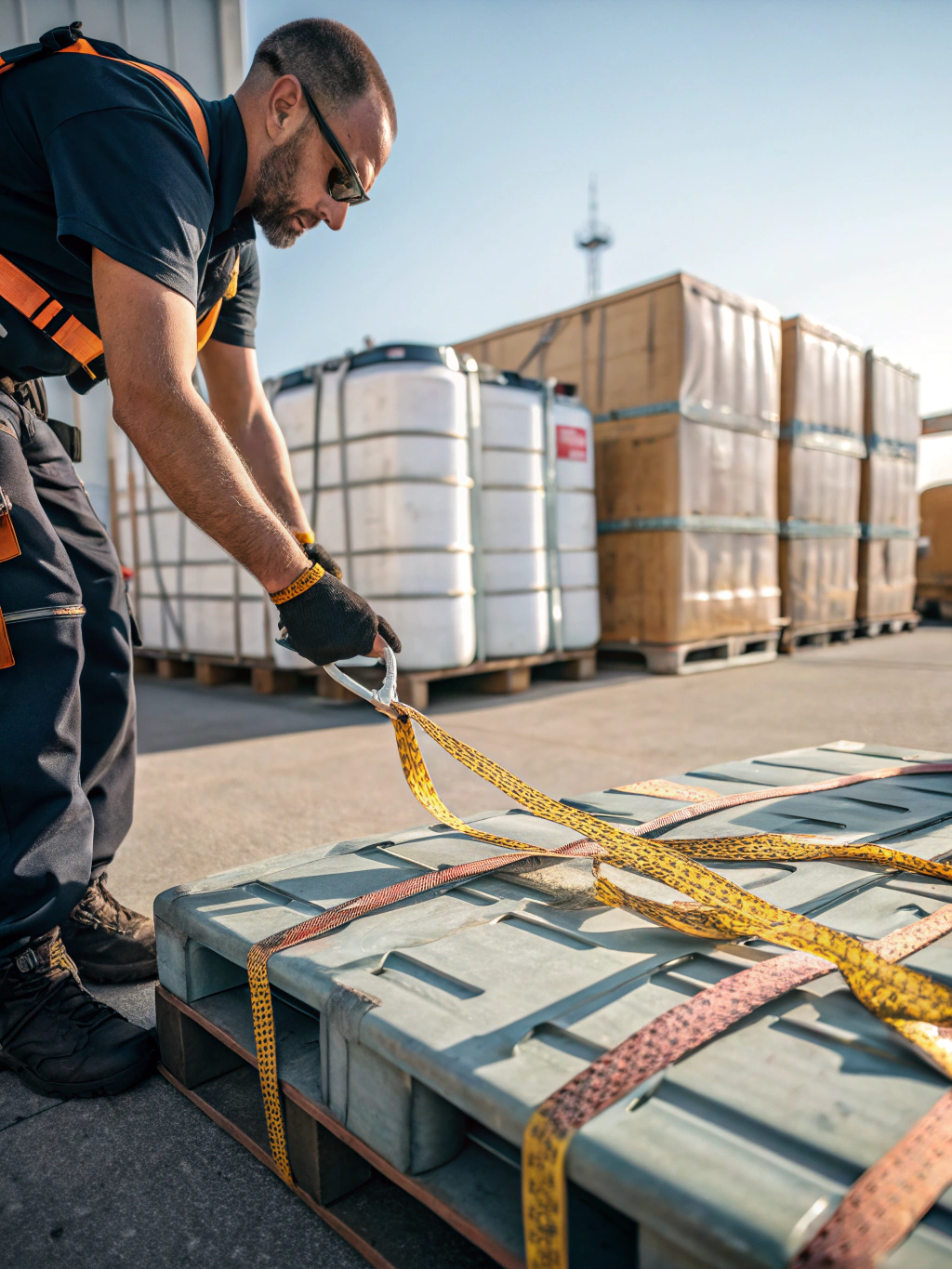 Secure freight loading process at a logistics facility